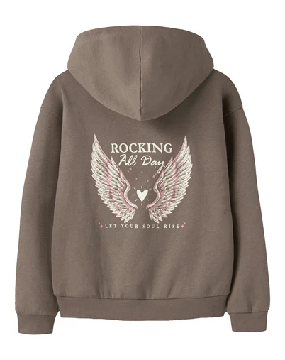 Name it - NKFLotuse Hoodie - Brown Lentil